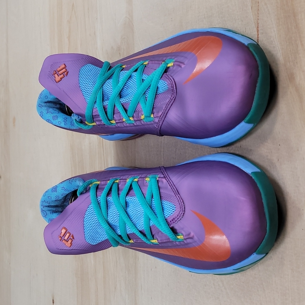 Nike KD VI "6" Rugrats Special Edition Purple Orange Youth Sneakers 599477-500 - Picture 4 of 9